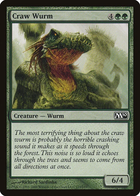 Craw Wurm, carta Magic di tipo Creature — Wurm illustrata da Richard Sardinha