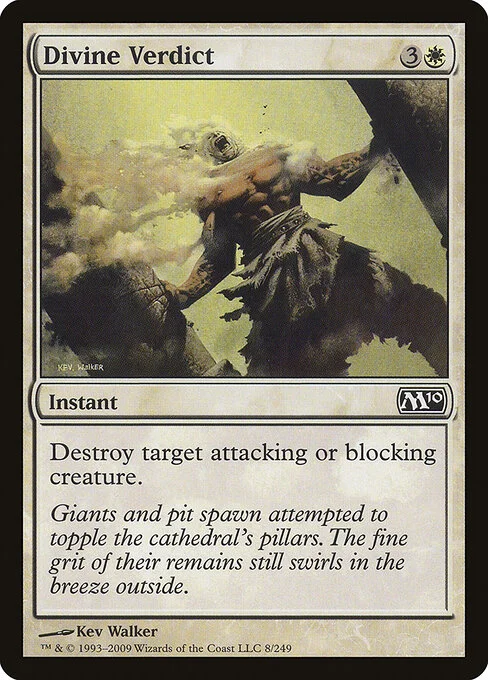 Divine Verdict, carta Magic di tipo Instant illustrata da Kev Walker