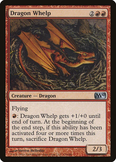 Dragon Whelp, carta Magic di tipo Creature — Dragon illustrata da Steven Belledin