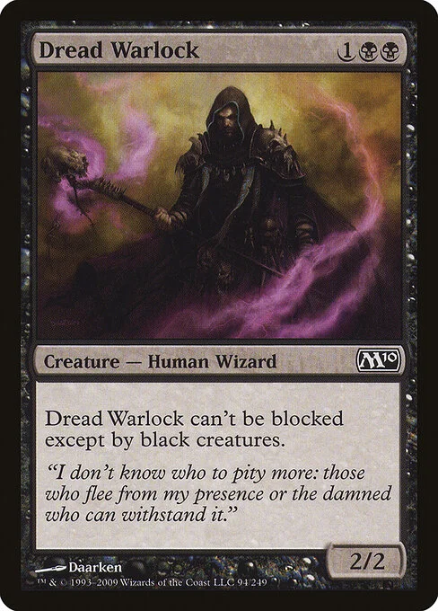 Dread Warlock, carta Magic di tipo Creature — Human Wizard Warlock illustrata da Daarken