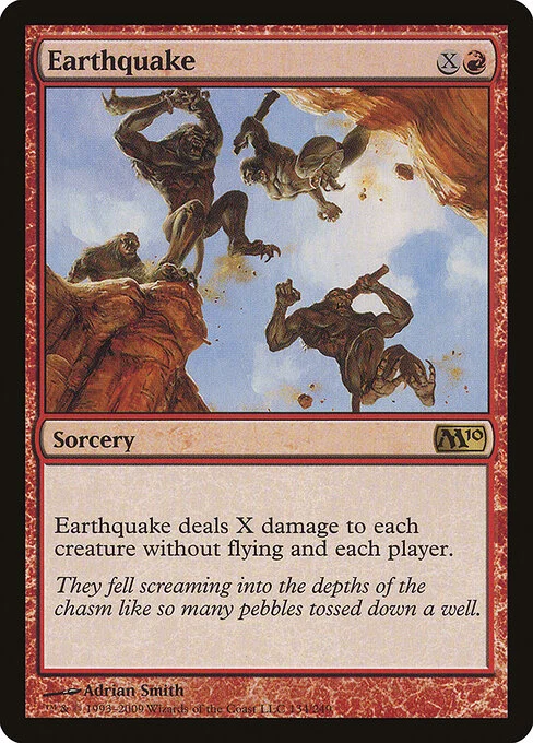 Earthquake, carta Magic di tipo Sorcery illustrata da Adrian Smith