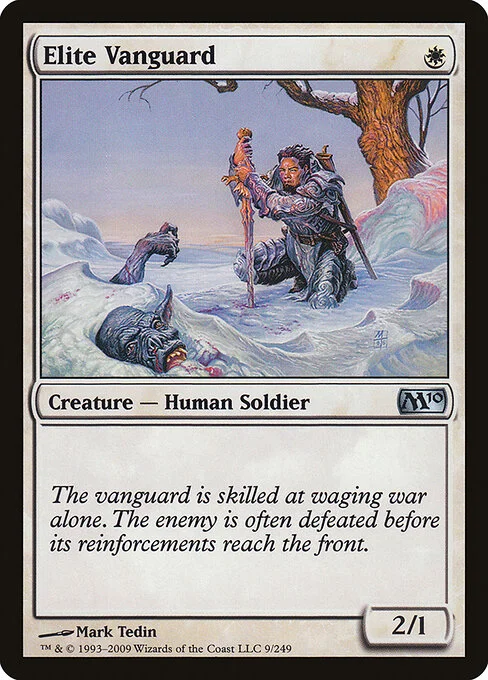 Elite Vanguard, carta Magic di tipo Creature — Human Soldier illustrata da Mark Tedin