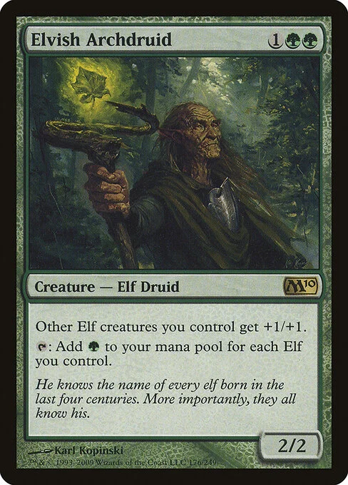 Elvish Archdruid, carta Magic di tipo Creature — Elf Druid illustrata da Karl Kopinski