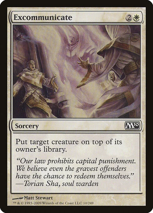 Excommunicate, carta Magic di tipo Sorcery illustrata da Matt Stewart