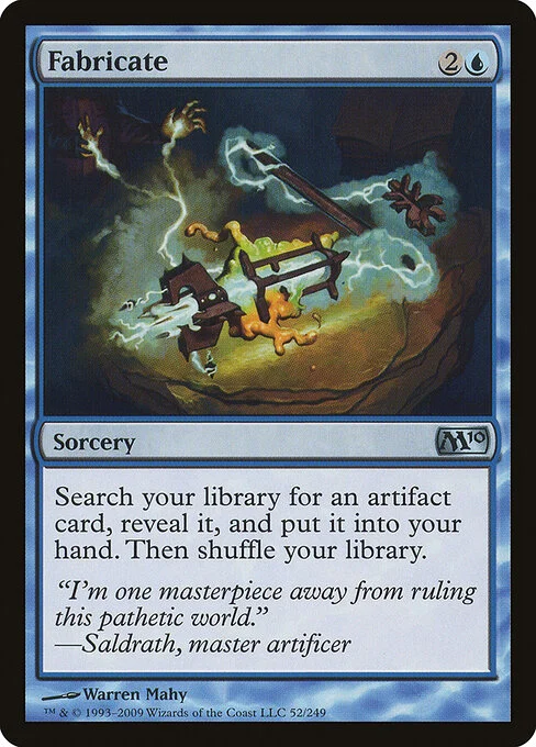 Fabricate, carta Magic di tipo Sorcery illustrata da Warren Mahy