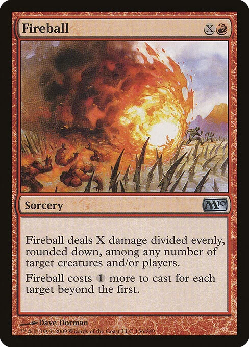 Fireball, carta Magic di tipo Sorcery illustrata da Dave Dorman