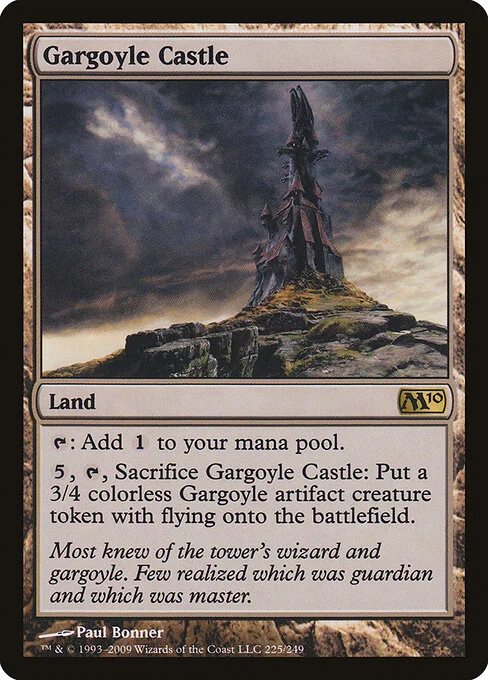 Gargoyle Castle, carta Magic di tipo Land illustrata da Paul Bonner