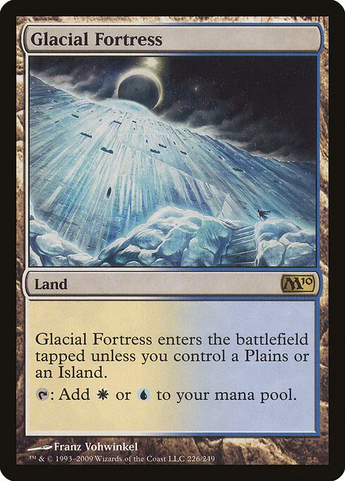 Glacial Fortress, carta Magic di tipo Land illustrata da Franz Vohwinkel