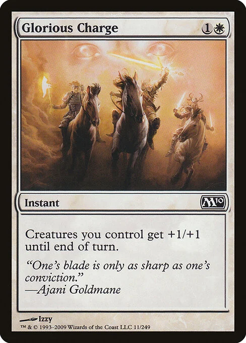 Glorious Charge, carta Magic di tipo Instant illustrata da Izzy