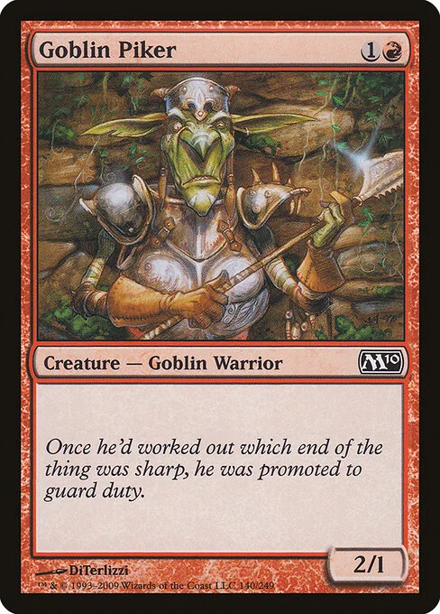 Goblin Piker, carta Magic di tipo Creature — Goblin Warrior illustrata da DiTerlizzi