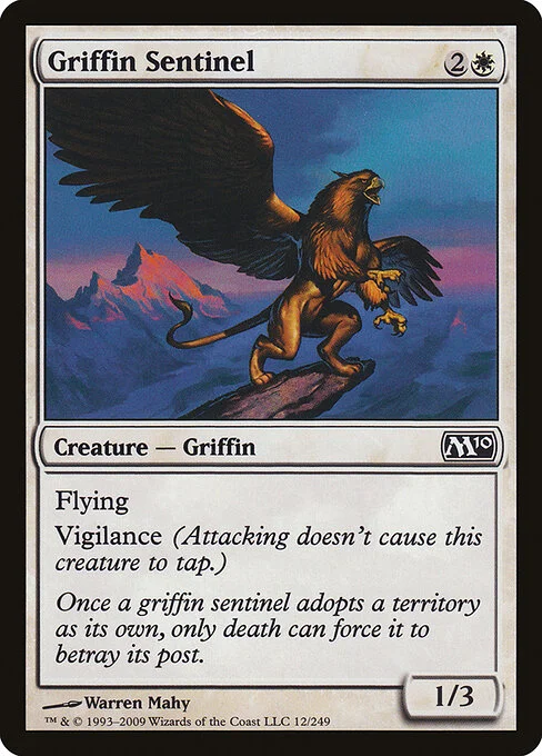Griffin Sentinel, carta Magic di tipo Creature — Griffin illustrata da Warren Mahy