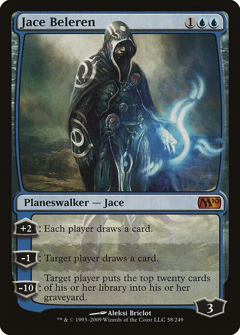 Jace Beleren, carta Magic di tipo Legendary Planeswalker — Jace illustrata da Aleksi Briclot