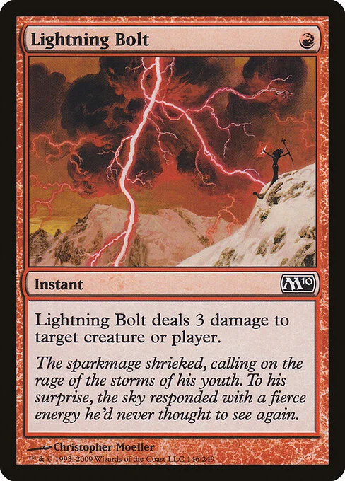 Lightning Bolt, carta Magic di tipo Instant illustrata da Christopher Moeller