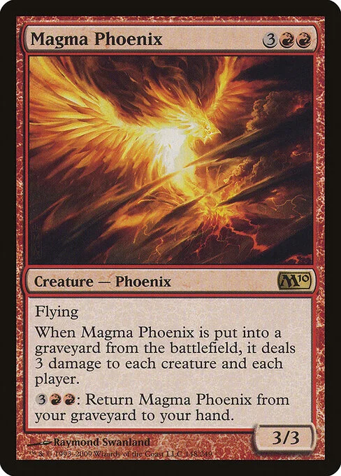 Magma Phoenix, carta Magic di tipo Creature — Phoenix illustrata da Raymond Swanland
