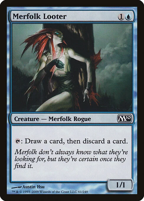 Merfolk Looter, carta Magic di tipo Creature — Merfolk Rogue illustrata da Austin Hsu
