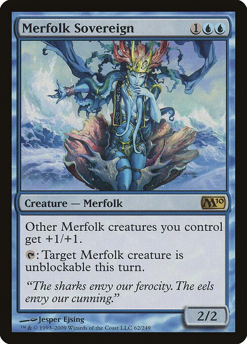 Merfolk Sovereign, carta Magic di tipo Creature — Merfolk Noble illustrata da Jesper Ejsing