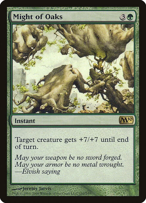 Might of Oaks, carta Magic di tipo Instant illustrata da Jeremy Jarvis