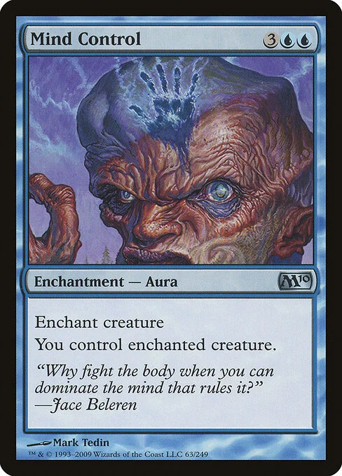 Mind Control, carta Magic di tipo Enchantment — Aura illustrata da Mark Tedin