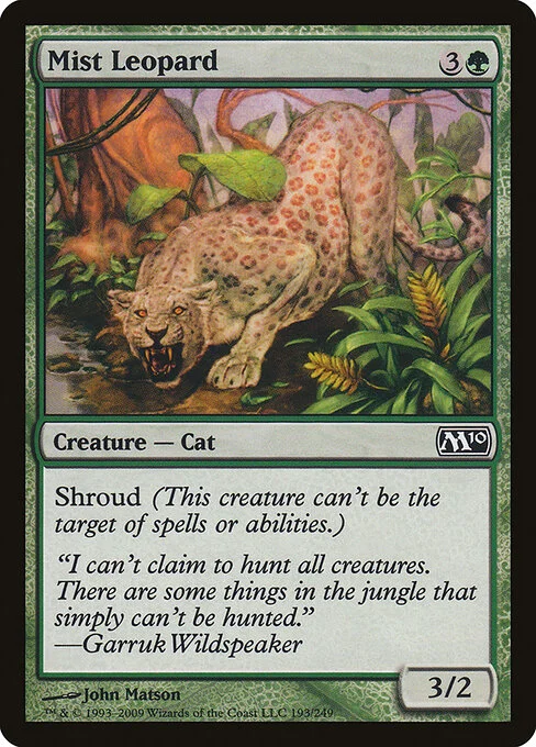 Mist Leopard, carta Magic di tipo Creature — Cat illustrata da John Matson