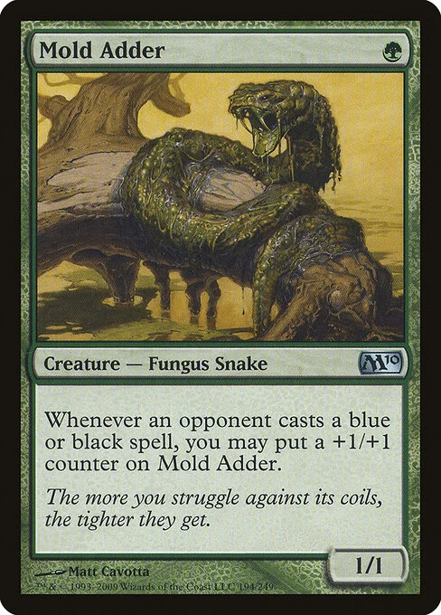 Mold Adder, carta Magic di tipo Creature — Fungus Snake illustrata da Matt Cavotta