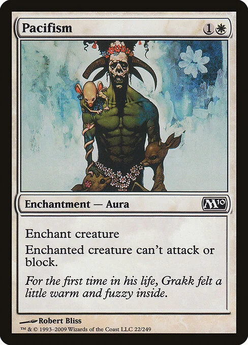 Pacifism, carta Magic di tipo Enchantment — Aura illustrata da Robert Bliss