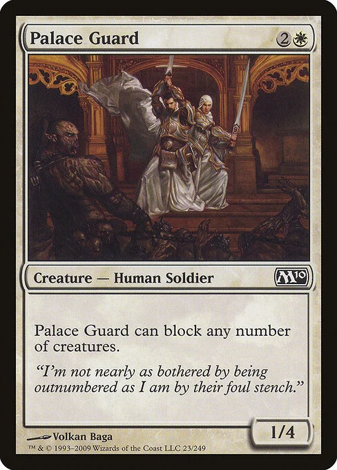 Palace Guard, carta Magic di tipo Creature — Human Soldier illustrata da Volkan Baǵa