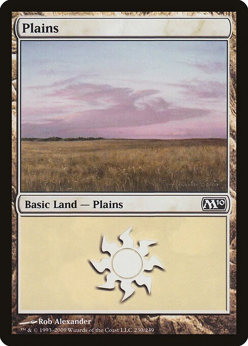 Plains, carta Magic di tipo Basic Land — Plains illustrata da Rob Alexander