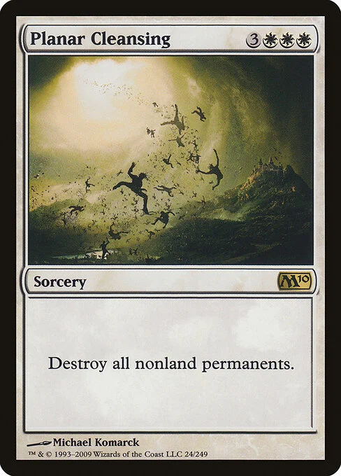 Planar Cleansing, carta Magic di tipo Sorcery illustrata da Michael Komarck