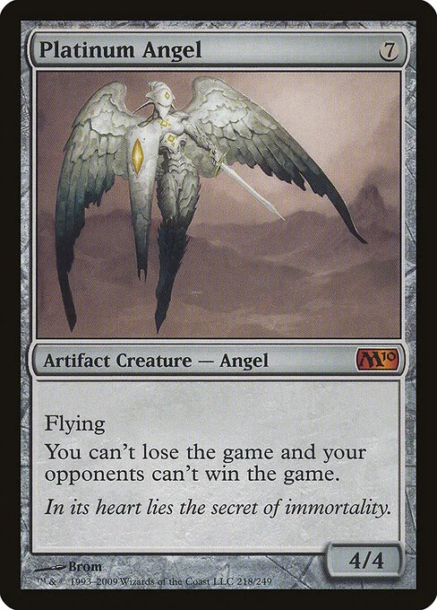 Platinum Angel, carta Magic di tipo Artifact Creature — Angel illustrata da Brom