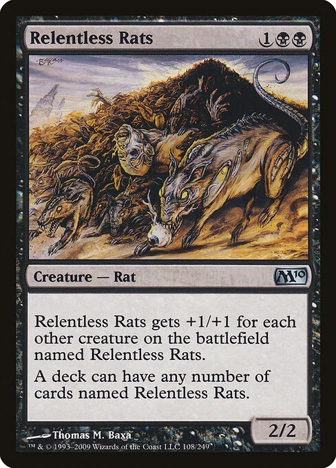 Relentless Rats, carta Magic di tipo Creature — Rat illustrata da Thomas M. Baxa