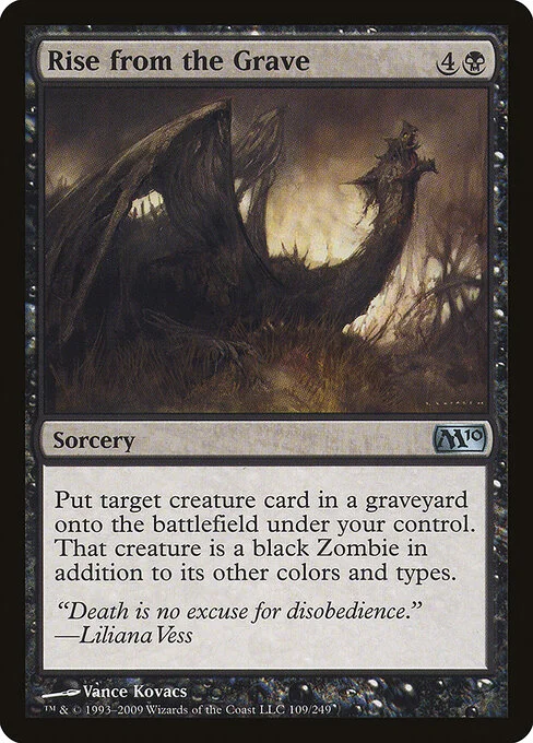 Rise from the Grave, carta Magic di tipo Sorcery illustrata da Vance Kovacs