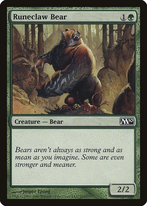 Runeclaw Bear, carta Magic di tipo Creature — Bear illustrata da Jesper Ejsing
