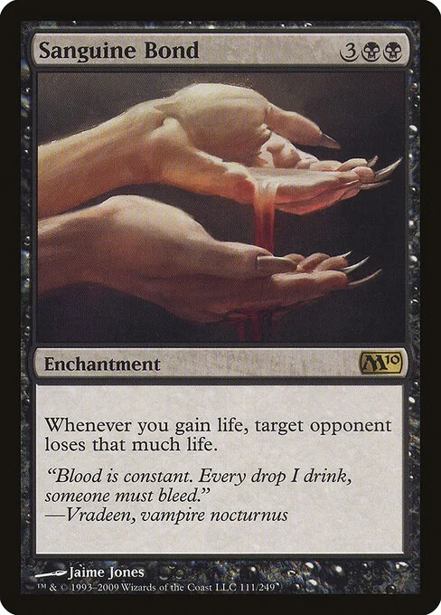 Sanguine Bond, carta Magic di tipo Enchantment illustrata da Jaime Jones