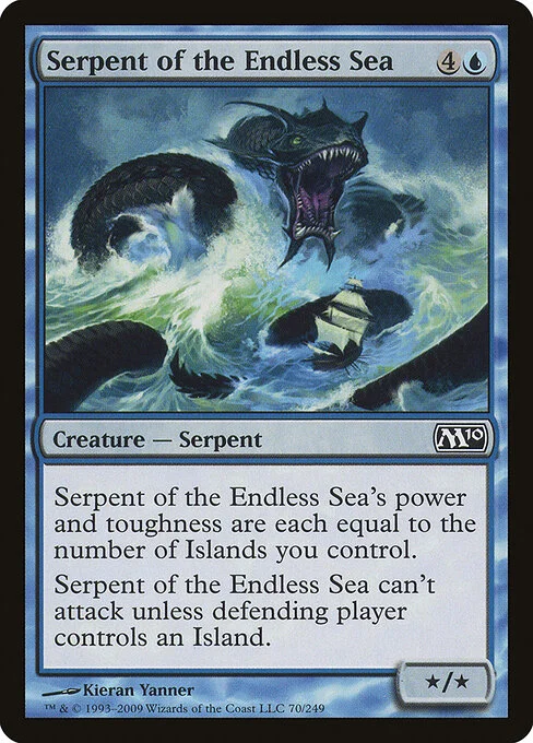 Serpent of the Endless Sea, carta Magic di tipo Creature — Serpent illustrata da Kieran Yanner