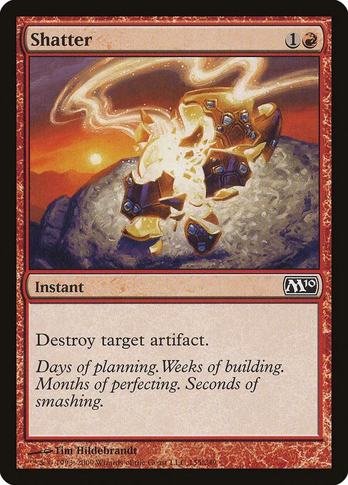 Shatter, carta Magic di tipo Instant illustrata da Tim Hildebrandt