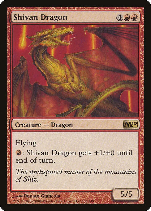 Shivan Dragon, carta Magic di tipo Creature — Dragon illustrata da Donato Giancola