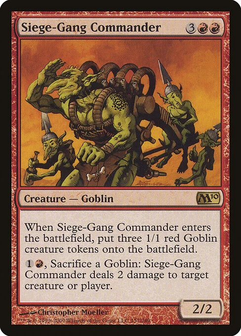 Siege-Gang Commander, carta Magic di tipo Creature — Goblin illustrata da Christopher Moeller
