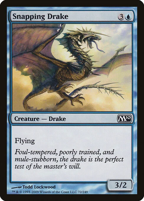 Snapping Drake, carta Magic di tipo Creature — Drake illustrata da Todd Lockwood