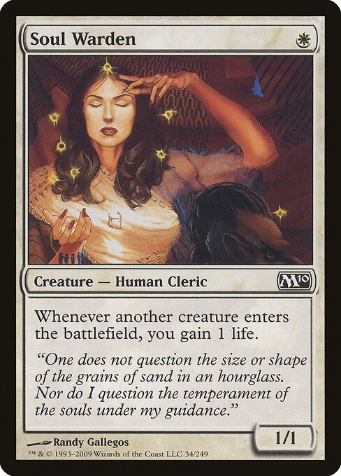 Soul Warden, carta Magic di tipo Creature — Human Cleric illustrata da Randy Gallegos