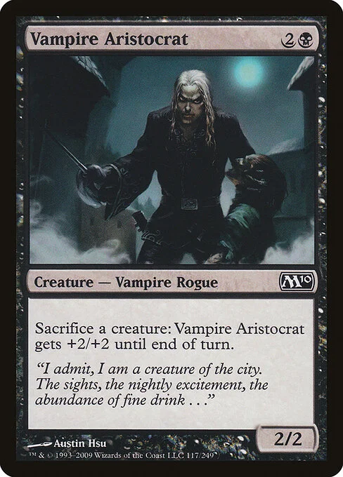 Vampire Aristocrat, carta Magic di tipo Creature — Vampire Rogue Noble illustrata da Austin Hsu
