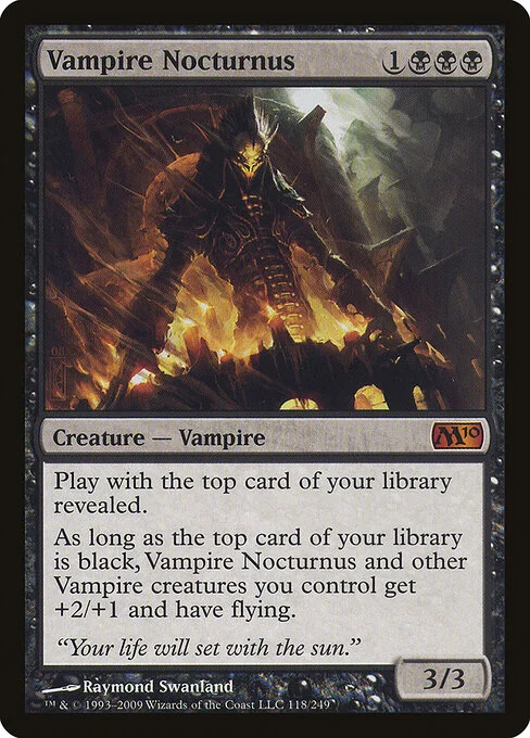 Vampire Nocturnus, carta Magic di tipo Creature — Vampire illustrata da Raymond Swanland