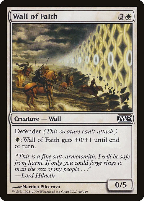 Wall of Faith, carta Magic di tipo Creature — Wall illustrata da Martina Pilcerova