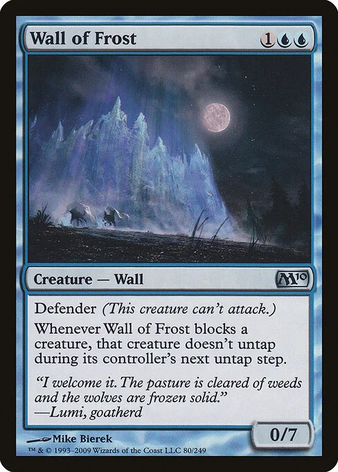 Wall of Frost, carta Magic di tipo Creature — Wall illustrata da Mike Bierek