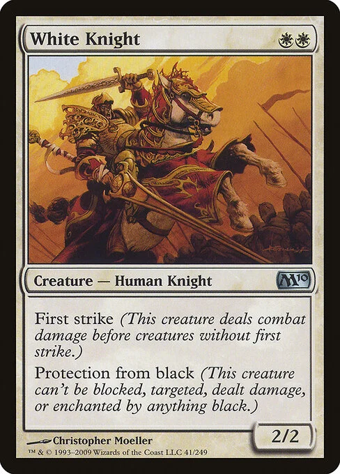 White Knight, carta Magic di tipo Creature — Human Knight illustrata da Christopher Moeller
