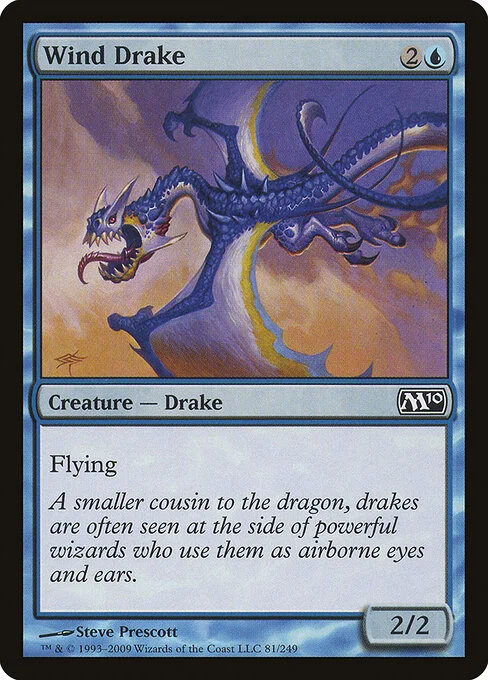 Wind Drake, carta Magic di tipo Creature — Drake illustrata da Steve Prescott