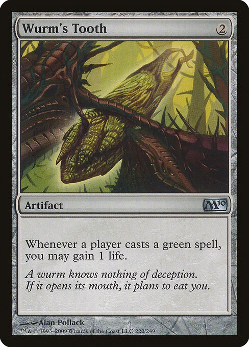 Wurm's Tooth, carta Magic di tipo Artifact illustrata da Alan Pollack
