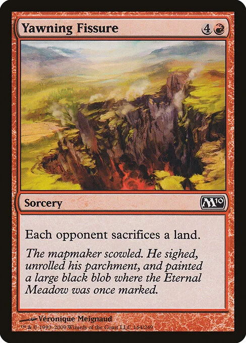 Yawning Fissure, carta Magic di tipo Sorcery illustrata da Véronique Meignaud