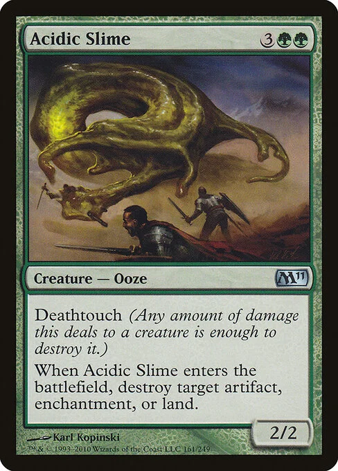 Acidic Slime, carta Magic di tipo Creature — Ooze illustrata da Karl Kopinski