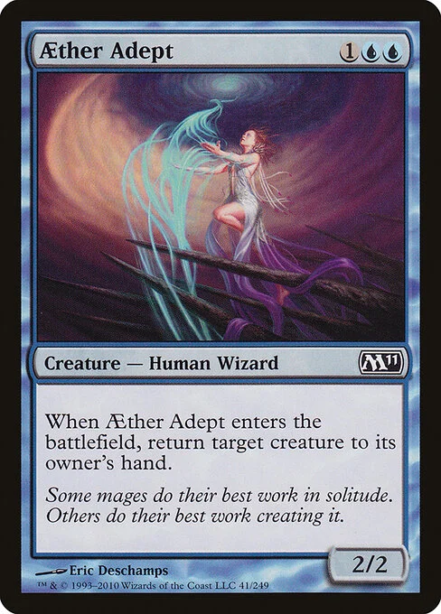 Aether Adept, carta Magic di tipo Creature — Human Wizard illustrata da Eric Deschamps