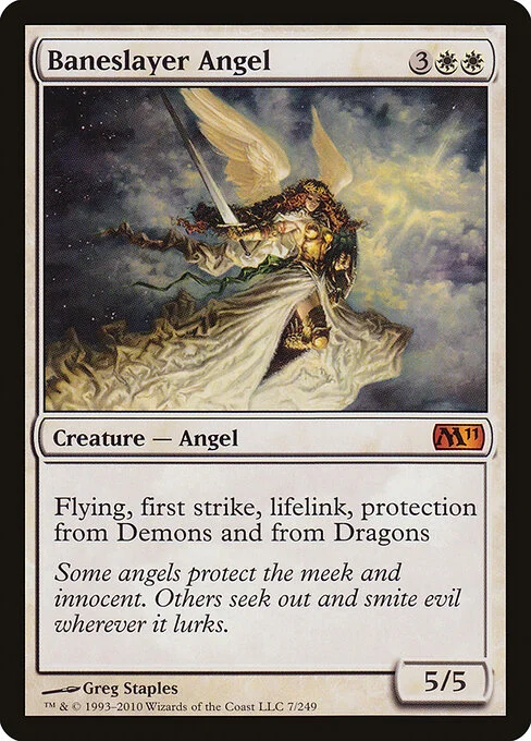 Baneslayer Angel, carta Magic di tipo Creature — Angel illustrata da Greg Staples